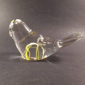 Vintage large bird glass paperweight/figurine